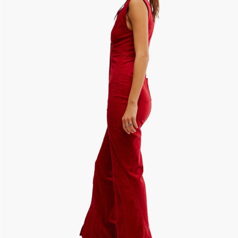 Free People NWT Ring the Alarm Cordoroy Jumpsuit - Picture 5 of 7